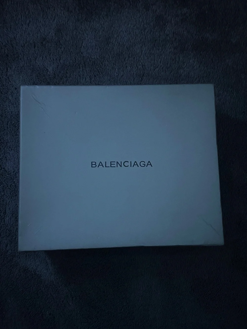 Balenciaga Black Shearling Logo Slippers with White & Red Embroidery